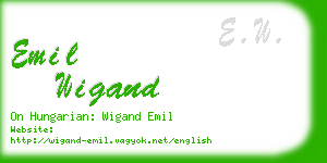 emil wigand business card